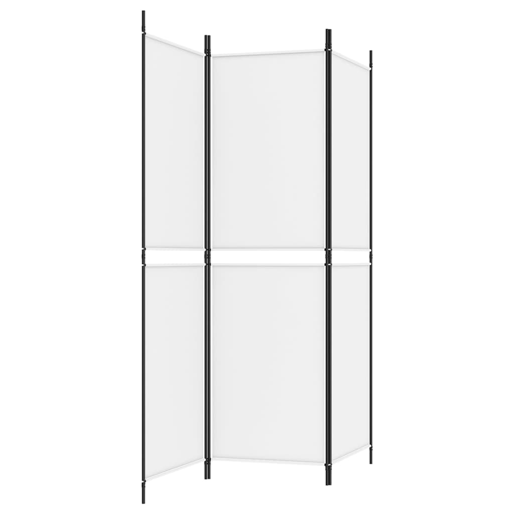 Biombo/divisória com 3 painéis 150x180 cm tecido branco