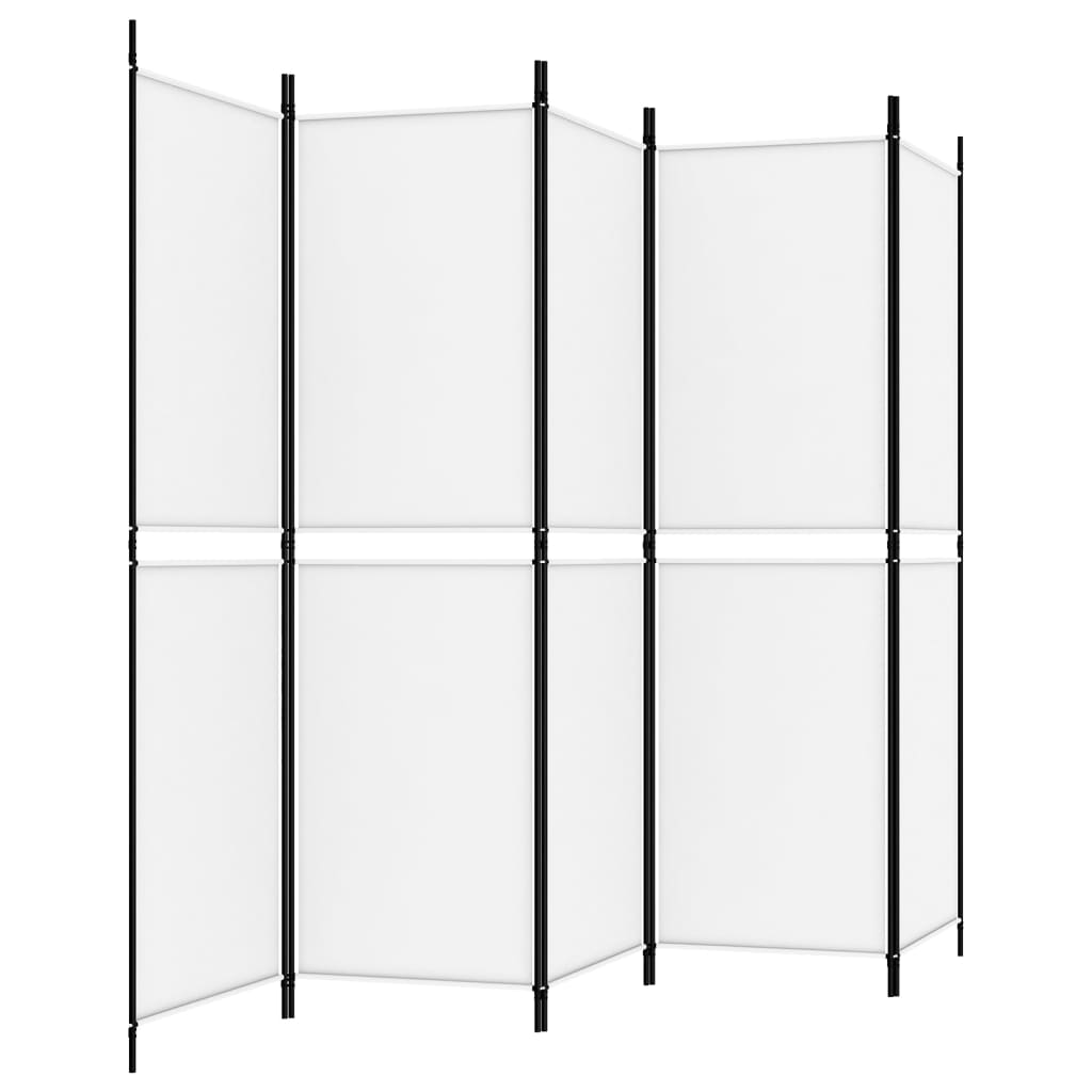 Biombo/divisória com 5 painéis 250x180 cm tecido branco