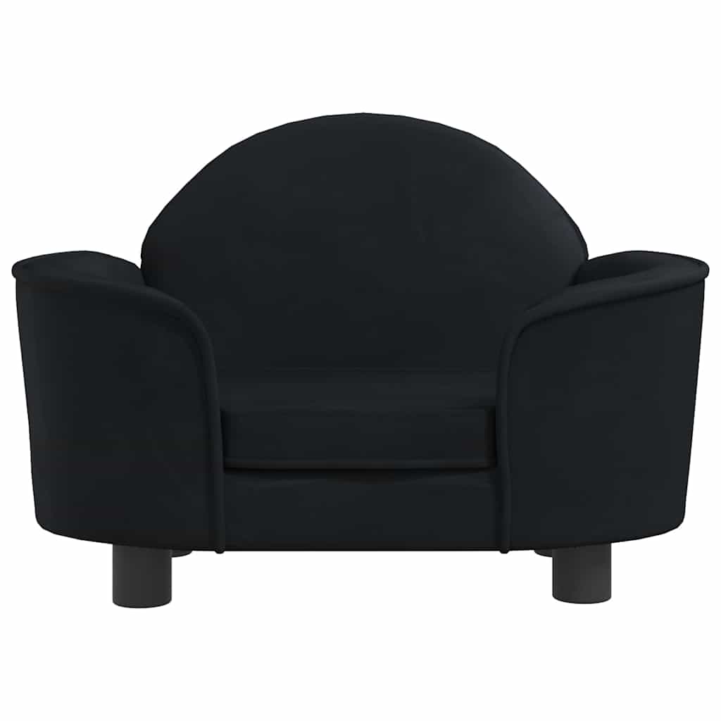 Cama para cães 66x40x45 cm veludo preto