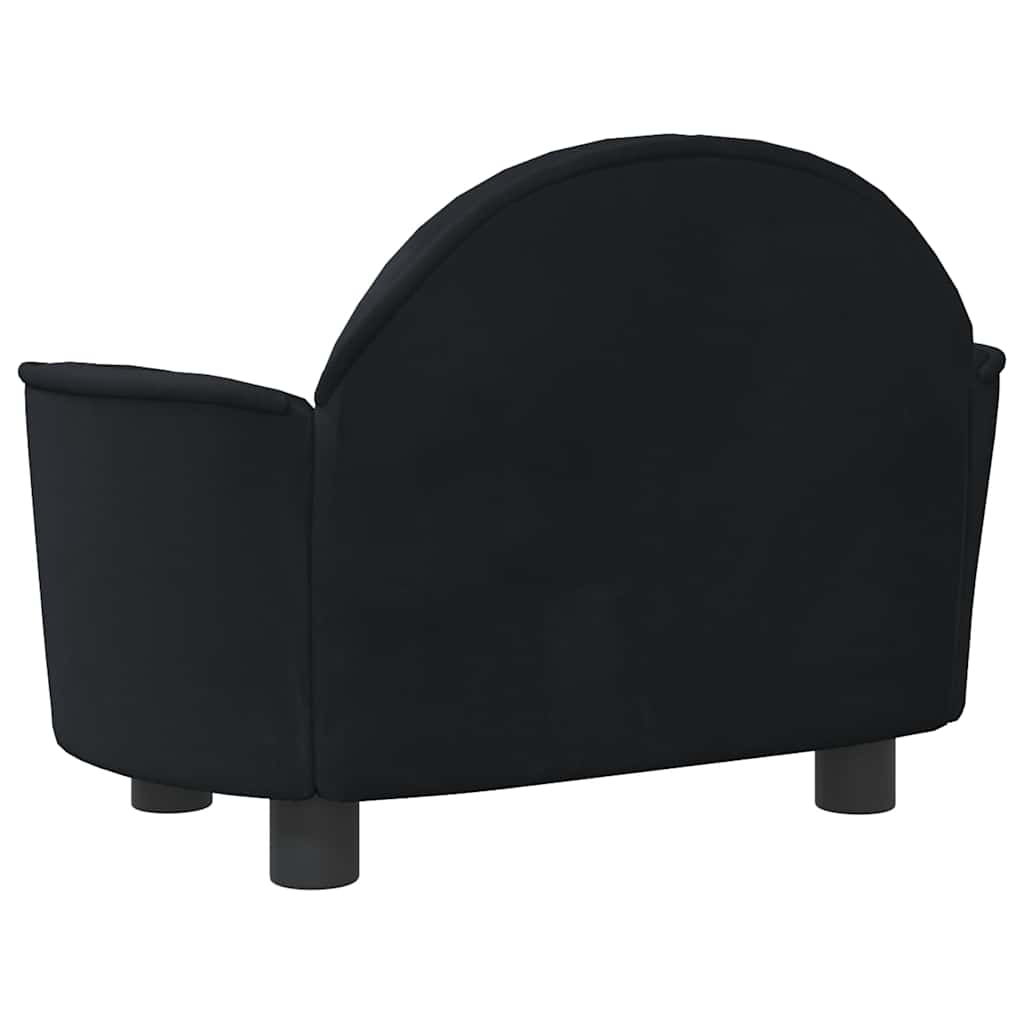 Cama para cães 66x40x45 cm veludo preto