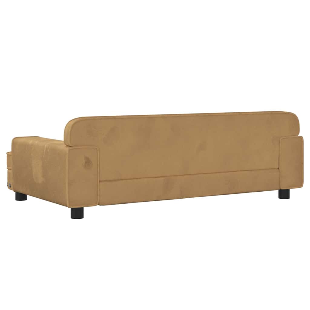 Cama para cães 90x53x30 cm veludo castanho