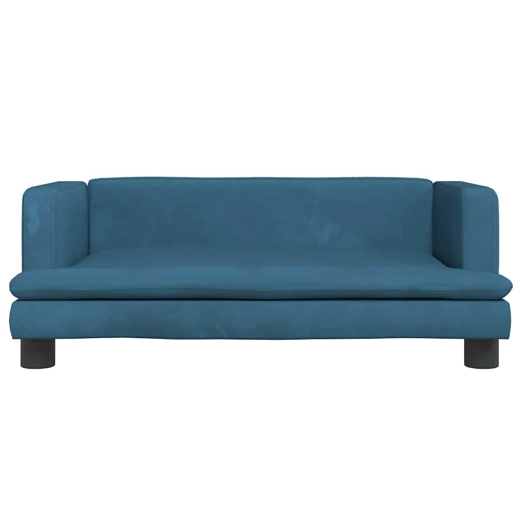 Cama para cães 80x45x30 cm veludo azul