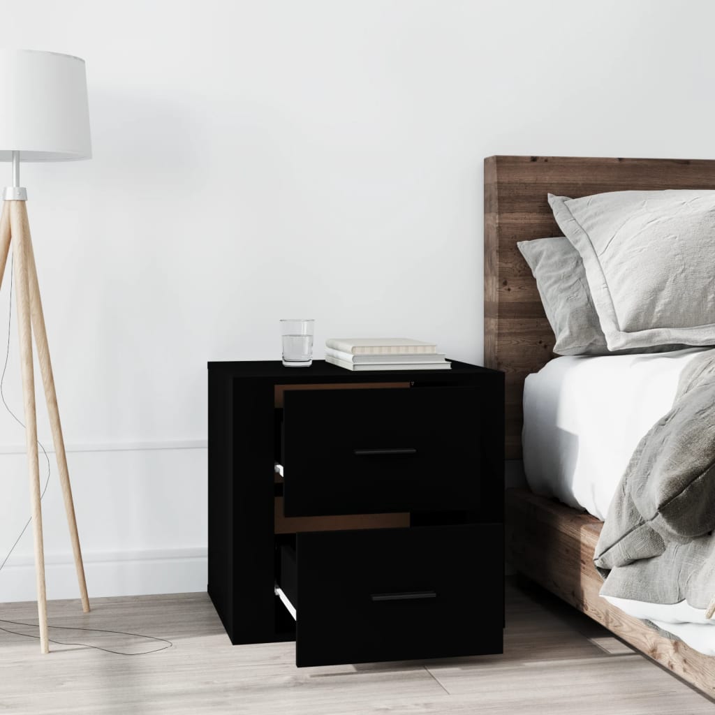 Mesa de cabeceira 50x39x47 cm preto