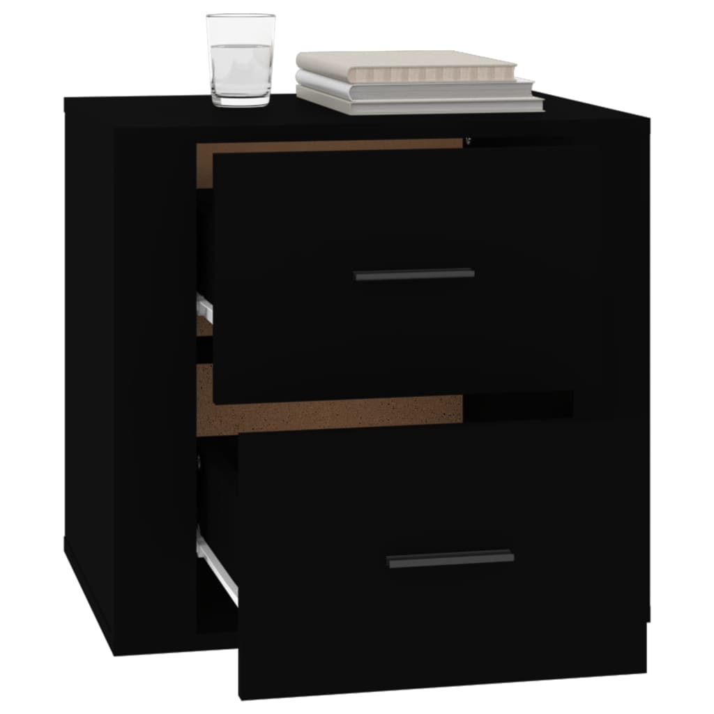 Mesa de cabeceira 50x39x47 cm preto