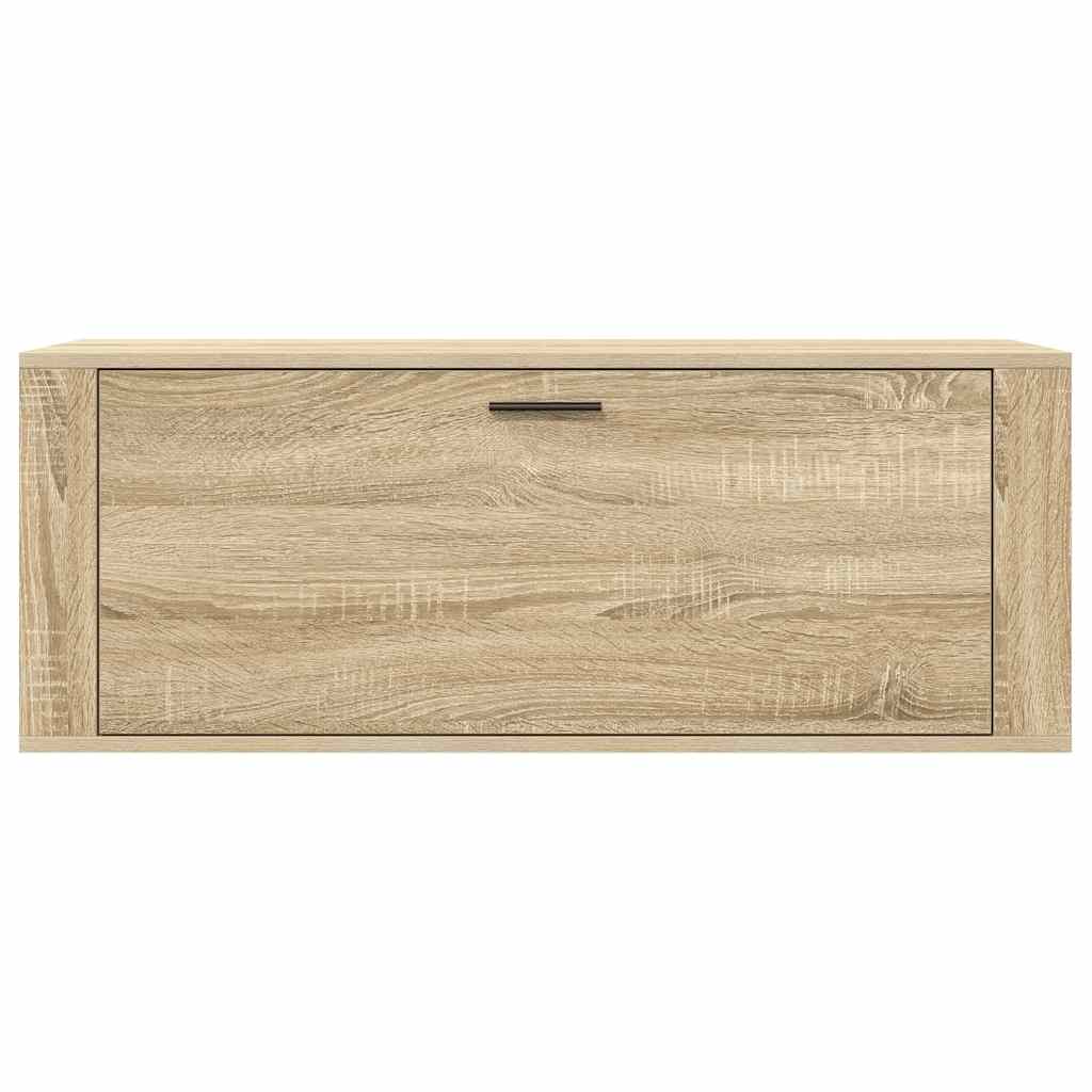 Sapateira parede 100x35x38 cm derivados madeira carvalho sonoma