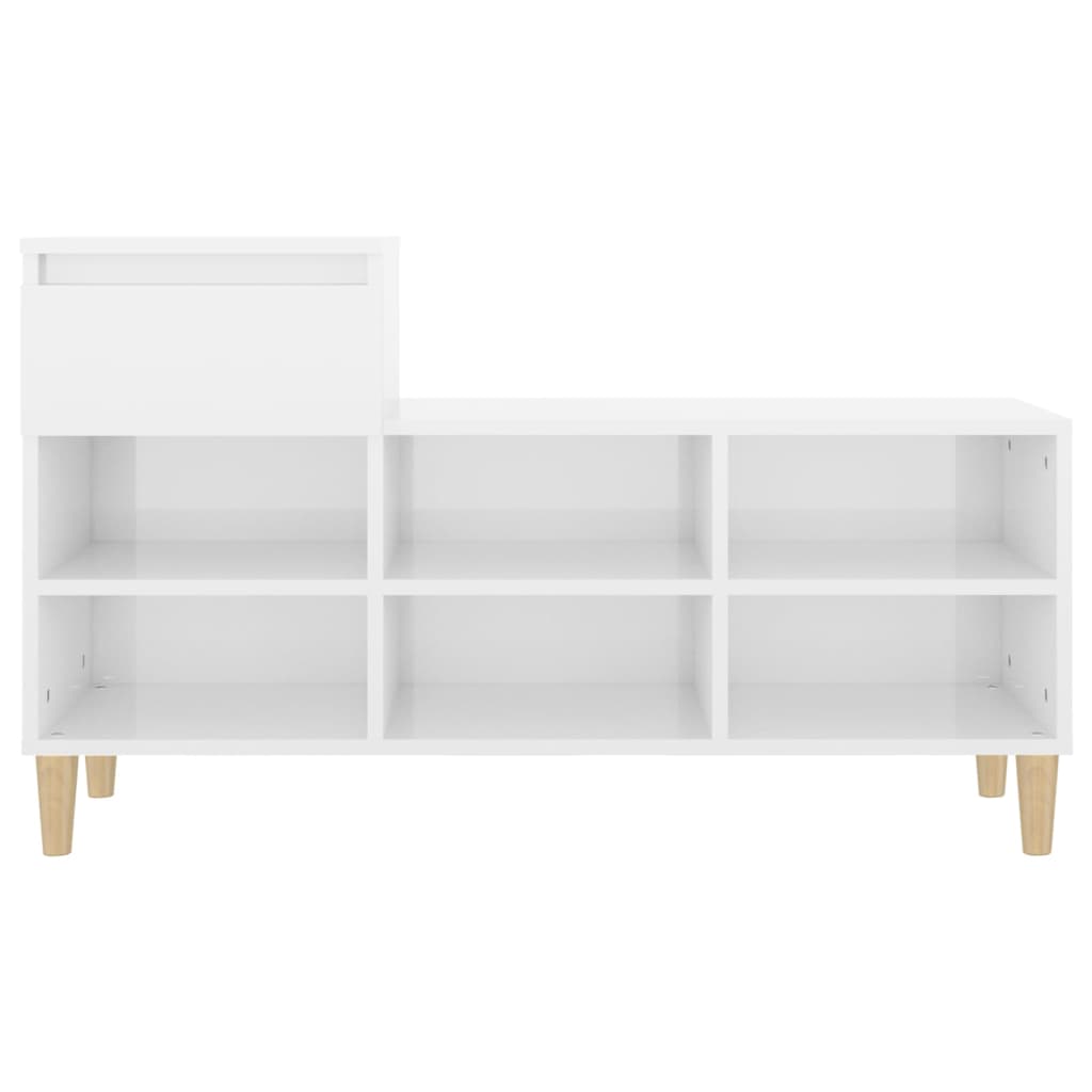 Sapateira 102x36x60 cm derivados de madeira branco brilhante