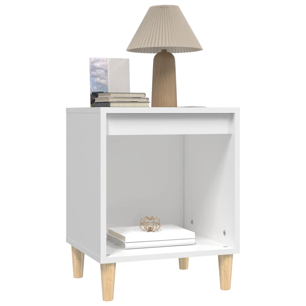 Mesa de cabeceira 40x35x50 cm derivados de madeira branco