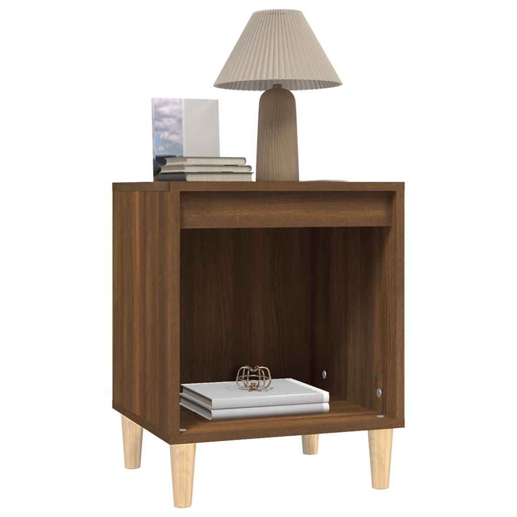 Mesa de cabeceira 40x35x50 cm cor carvalho castanho