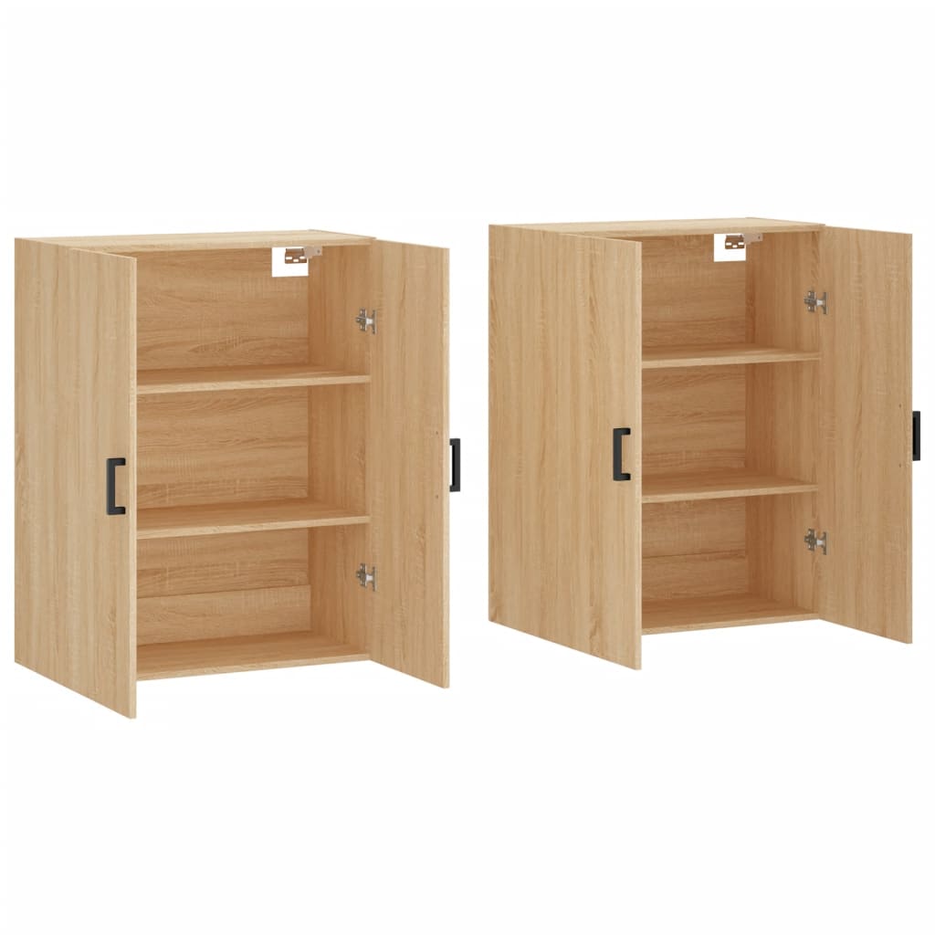 Armários de parede 2 pcs 69,5x34x90 cm carvalho sonoma