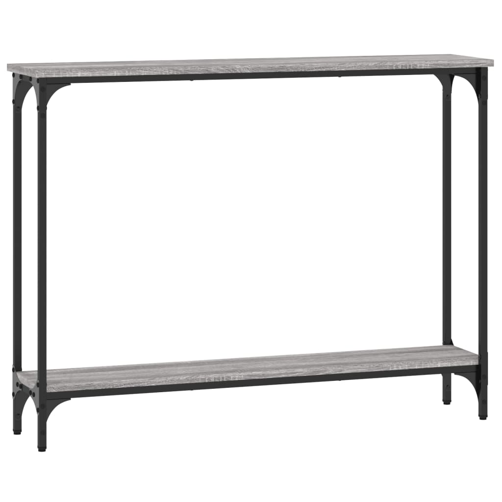 Mesa consola 100x22,5x75cm derivados de madeira cinzento sonoma
