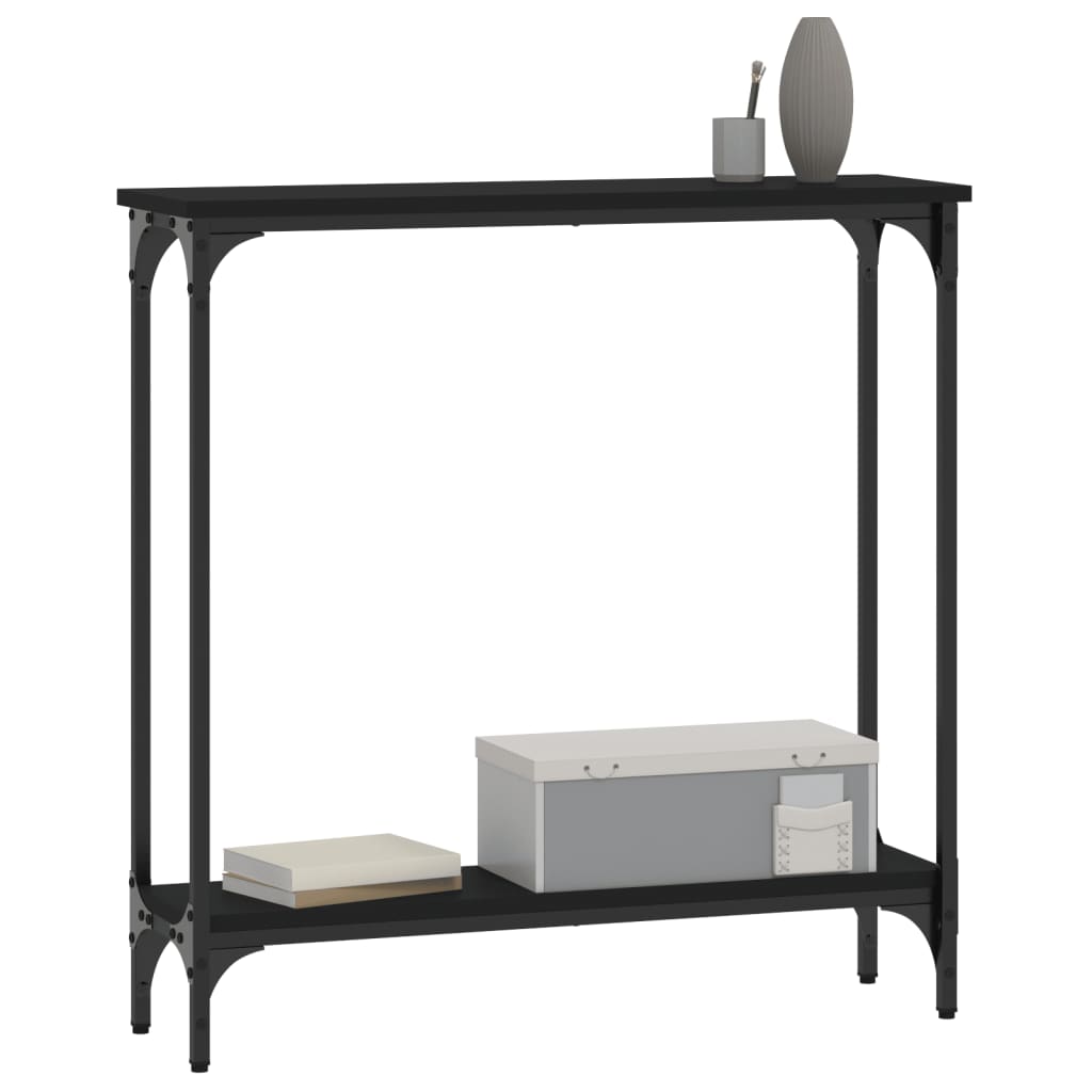 Mesa consola 75x22,5x75 cm derivados de madeira preto