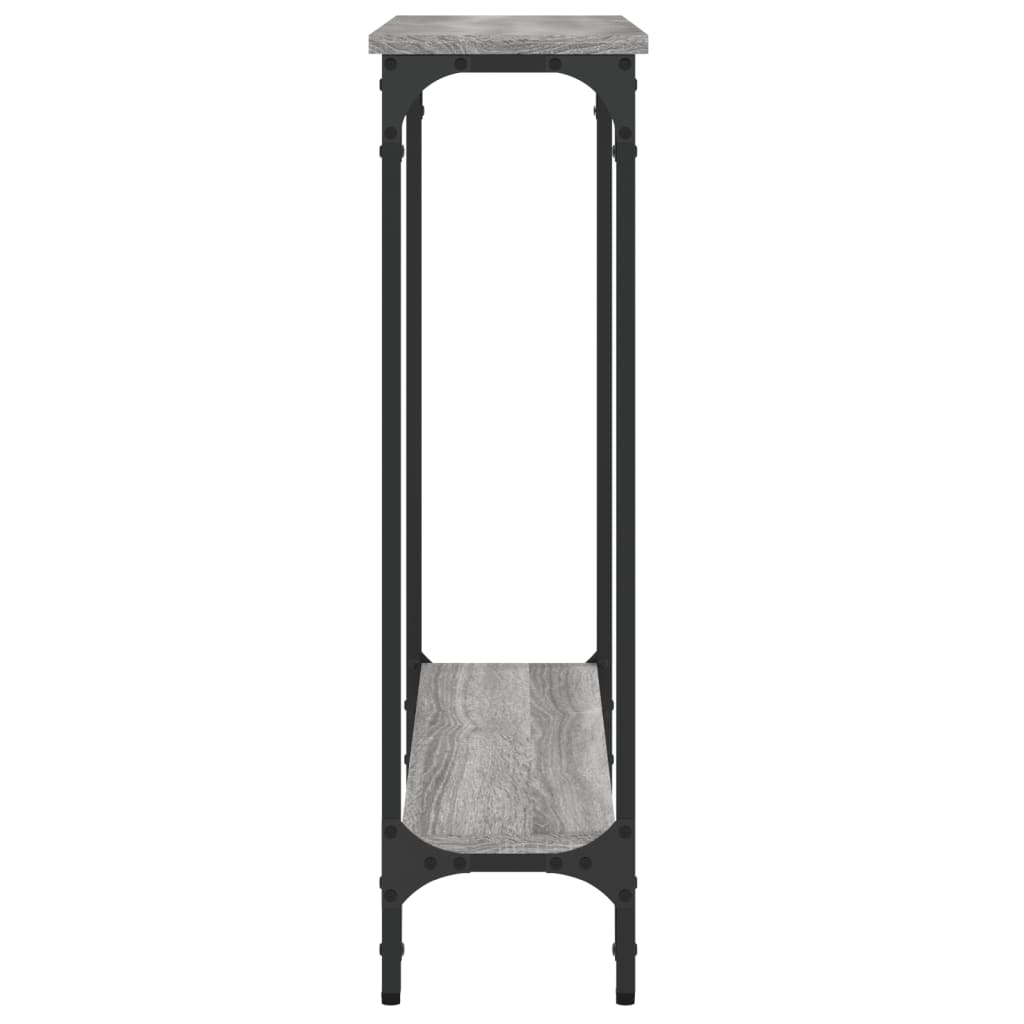 Mesa consola 75x22,5x75 cm derivados de madeira cinzento sonoma