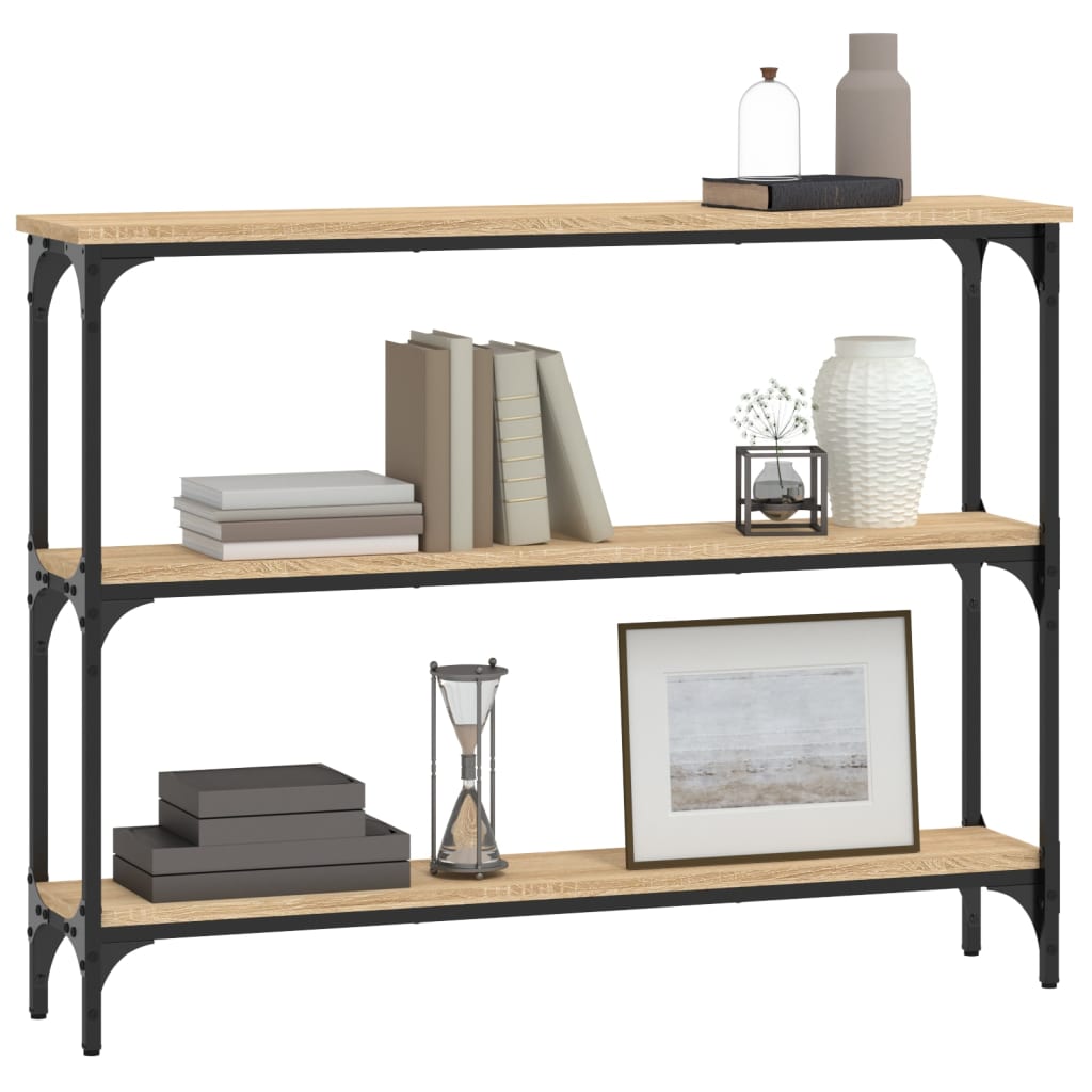 Mesa consola 100x22,5x75cm derivados de madeira carvalho sonoma