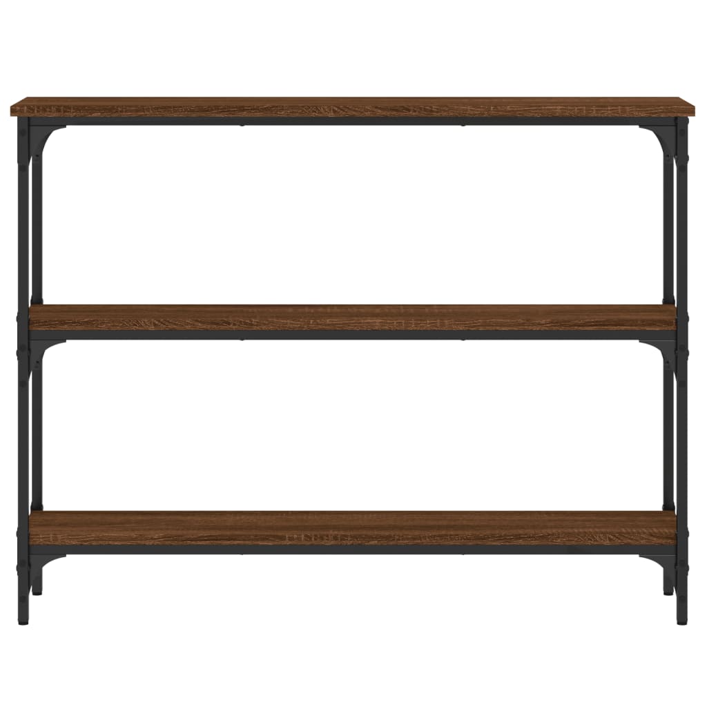 Mesa consola 100x22,5x75 cm derivados madeira carvalho castanho