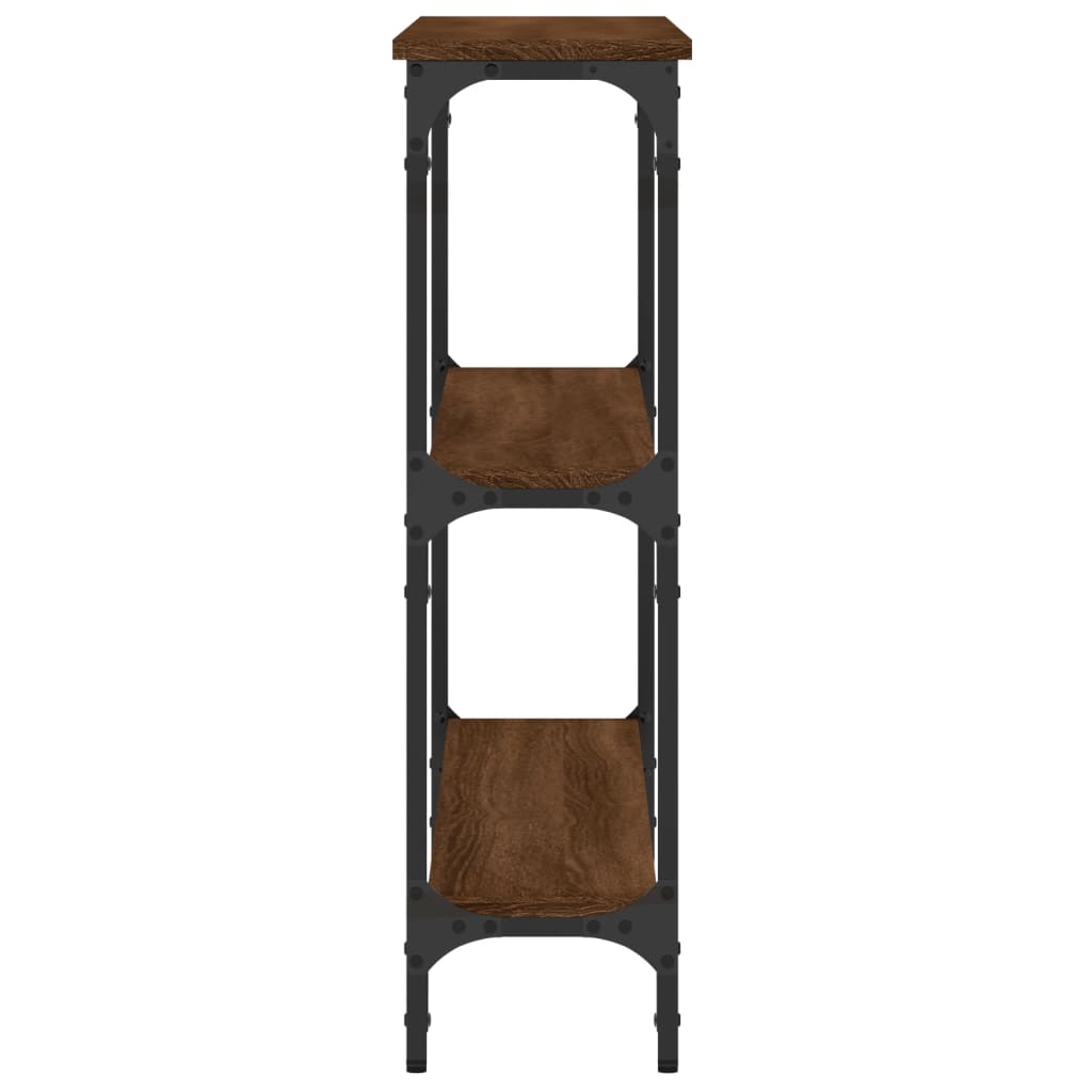 Mesa consola 100x22,5x75 cm derivados madeira carvalho castanho