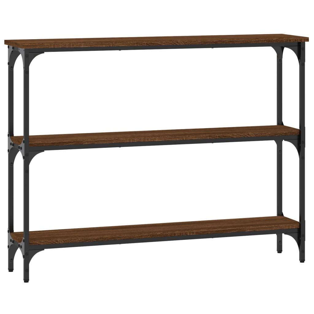 Mesa consola 100x22,5x75 cm derivados madeira carvalho castanho
