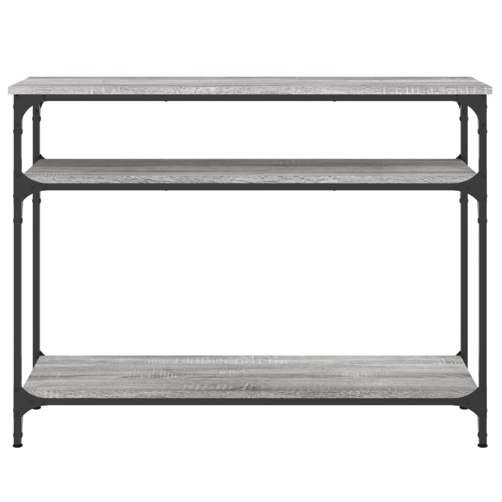 Mesa consola 100x29x75 cm derivados de madeira cinzento sonoma