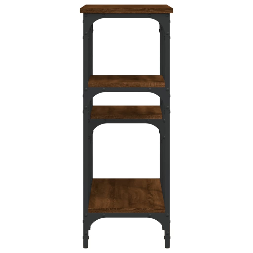 Mesa consola 80x29x75 cm derivados madeira carvalho castanho