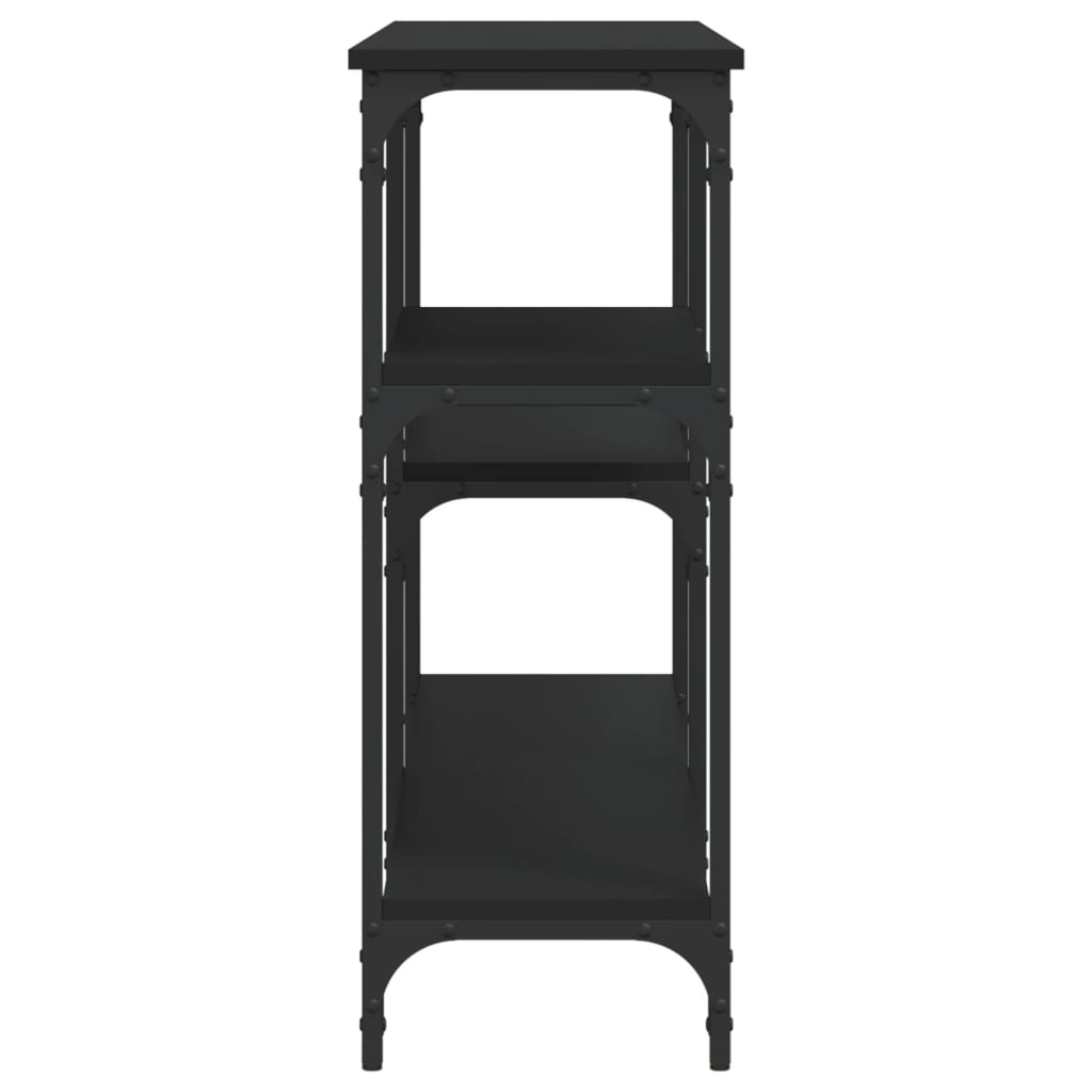 Mesa consola 160x29x75 cm derivados de madeira preto