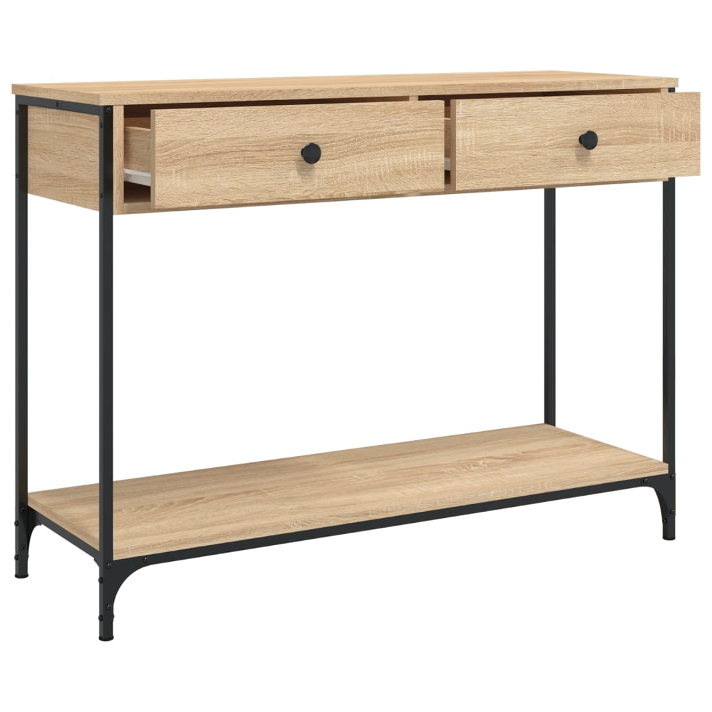 Mesa consola 100x34,5x75cm derivados de madeira carvalho sonoma
