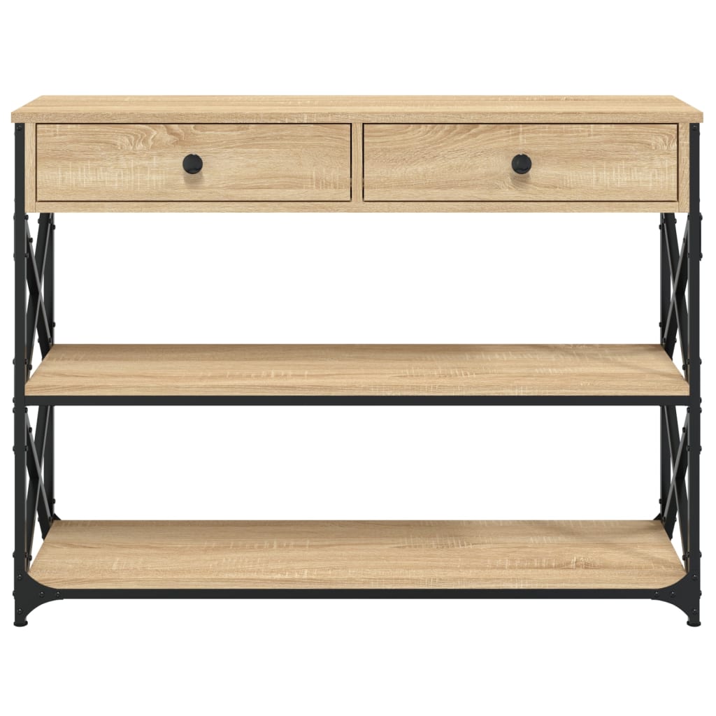 Mesa consola 100x28x75 cm derivados de madeira carvalho sonoma