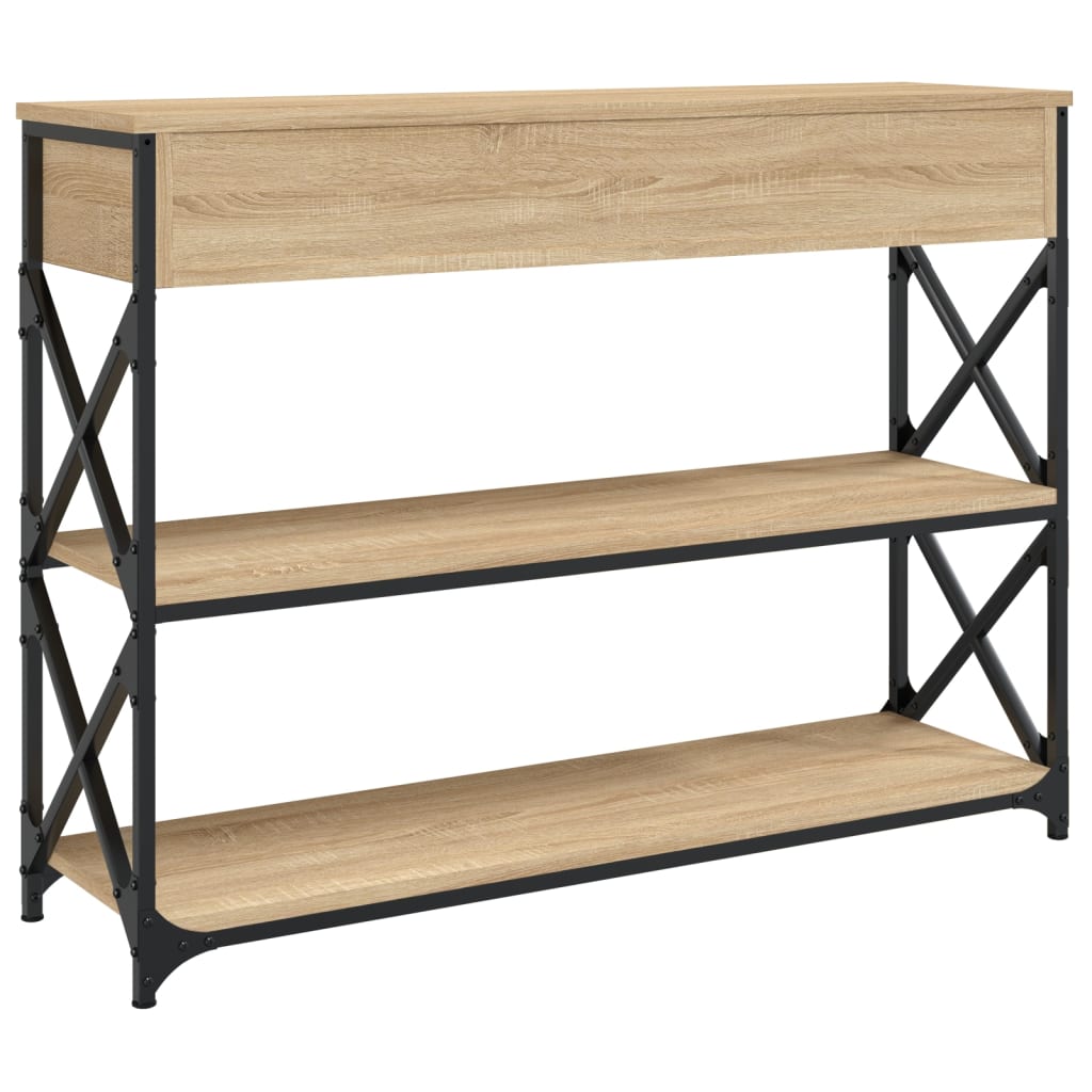 Mesa consola 100x28x75 cm derivados de madeira carvalho sonoma
