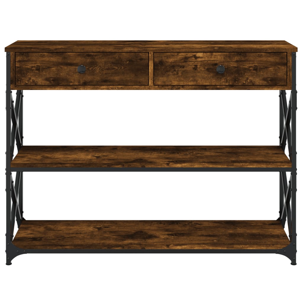 Mesa consola 100x28x75 cm derivados de madeira carvalho fumado