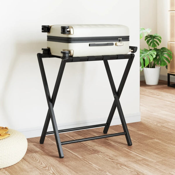 Suporte de bagagem 68,5x38x58 cm bambu preto