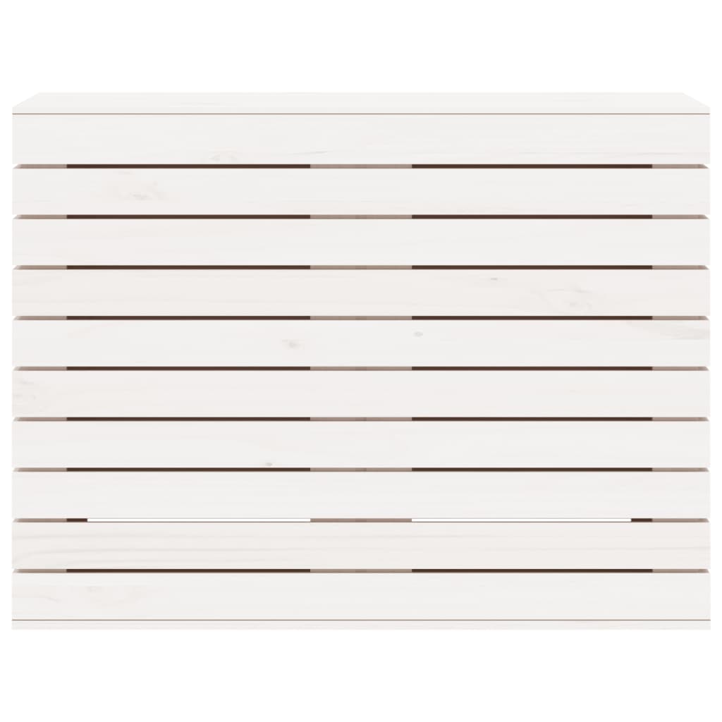 Cesto de Roupa Suja - 88,5x44x66 cm - Pinho Maciço Branco
