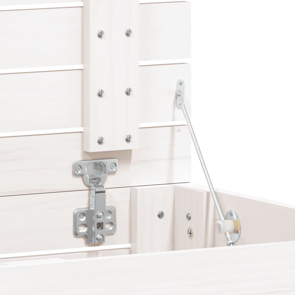 Cesto de Roupa Suja - 88,5x44x66 cm - Pinho Maciço Branco