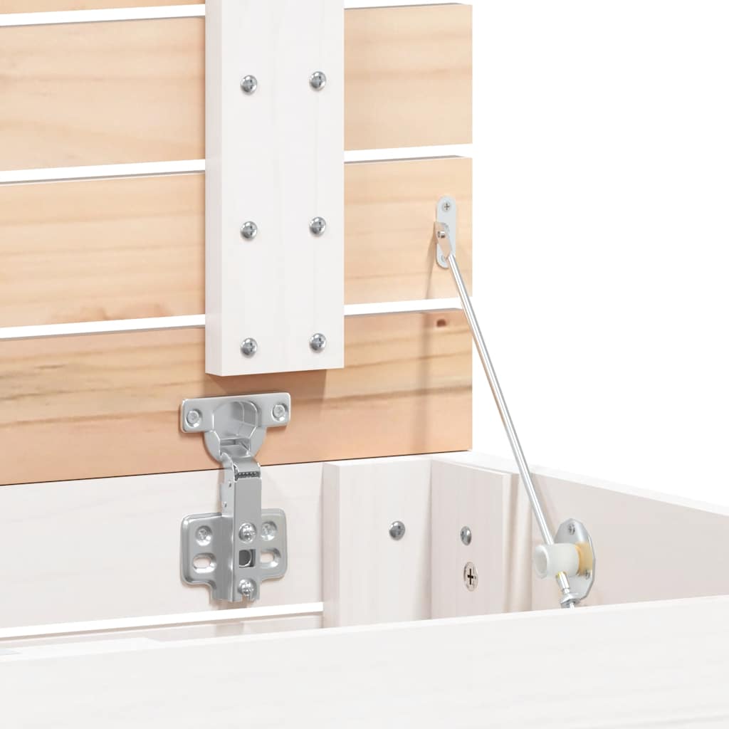 Cesto de roupa suja 88,5x44x76 cm pinho maciço branco