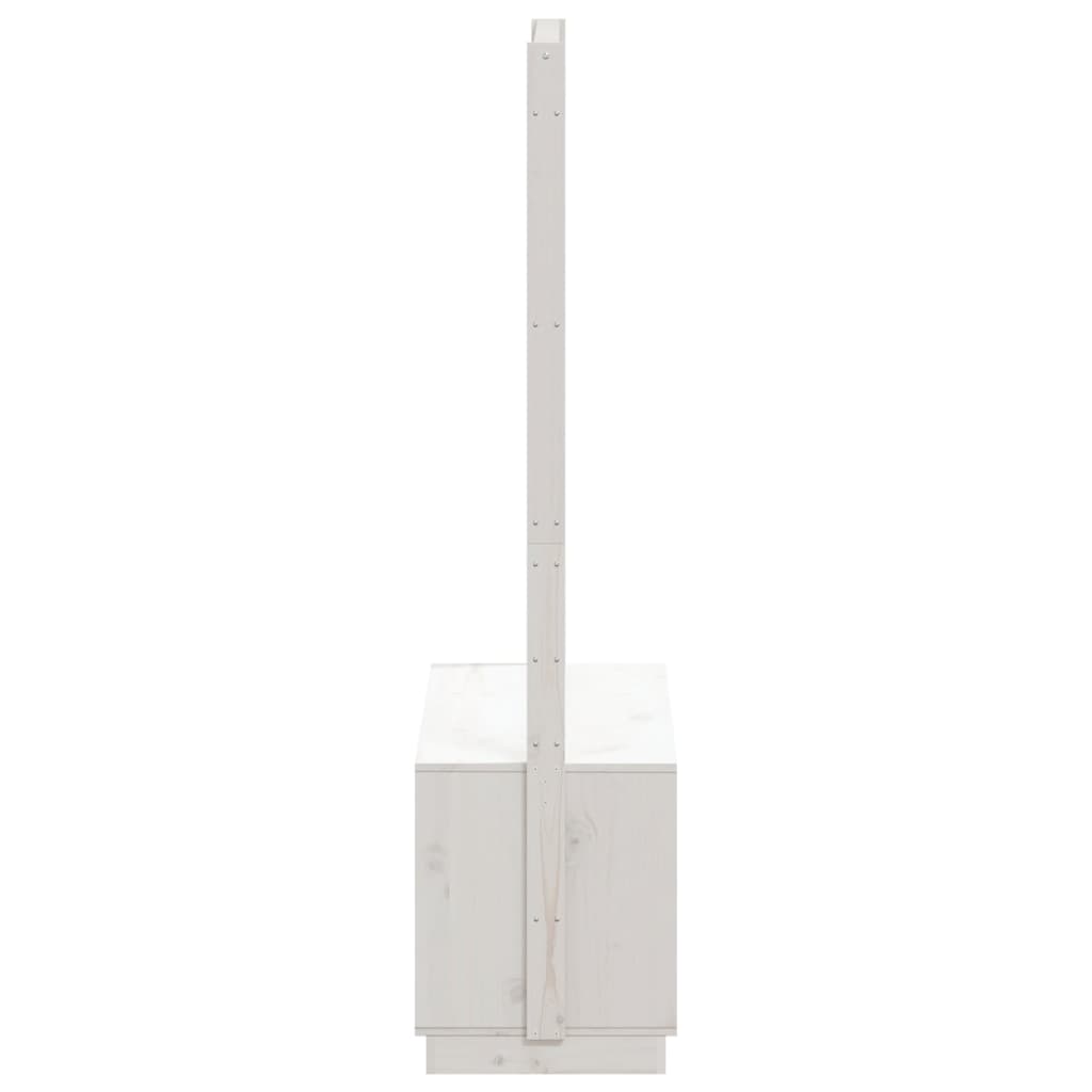 Conjunto de Entrada - Bengaleiro e Sapateira -  113x40x157,5 cm - Pinho Maciço - Branco