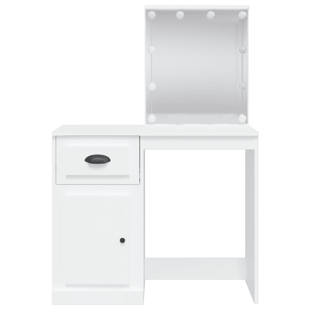 Toucador com luzes LED 90x42x132,5 cm branco