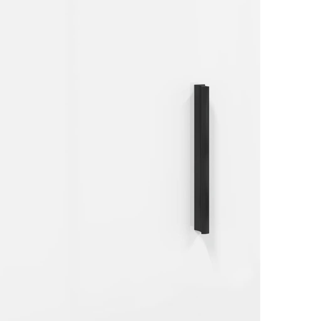 Armário de parede 34,5x34x90 cm branco brilhante