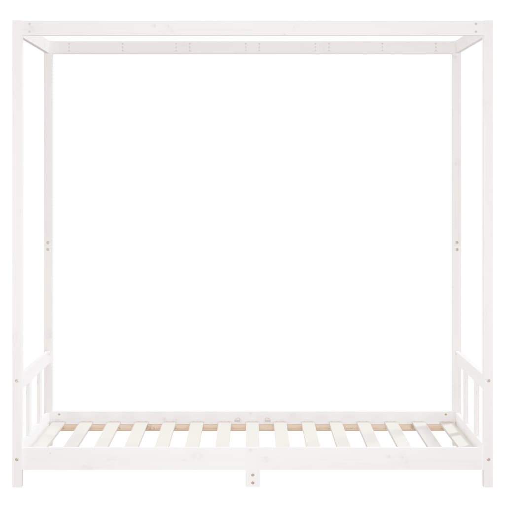 Estrutura de cama infantil 90x190 cm pinho maciço branco
