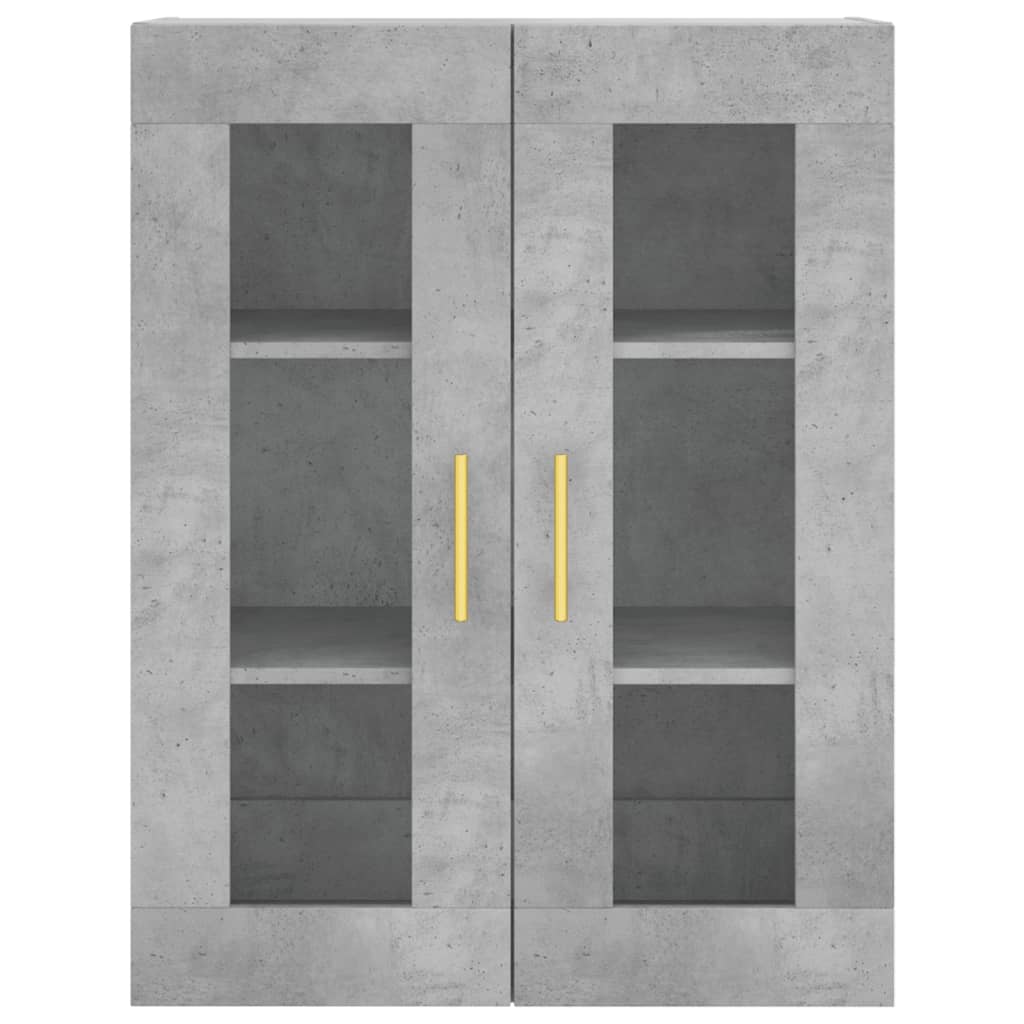 Móveis de parede 2 pcs derivados de madeira cinzento cimento