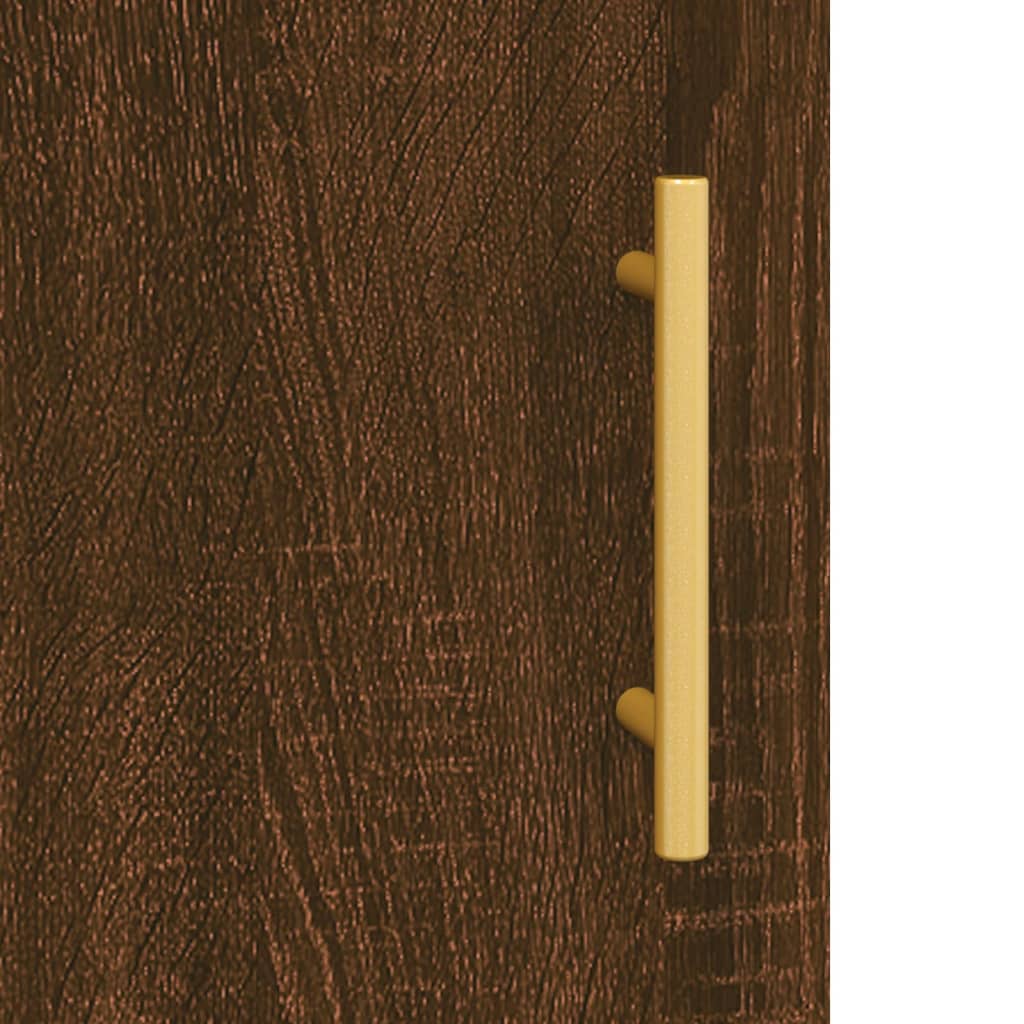 Móveis de parede 2 pcs derivados de madeira carvalho castanho