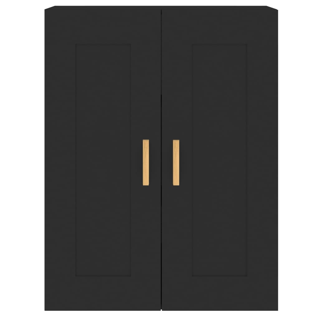 Móveis de parede 2 pcs derivados de madeira preto