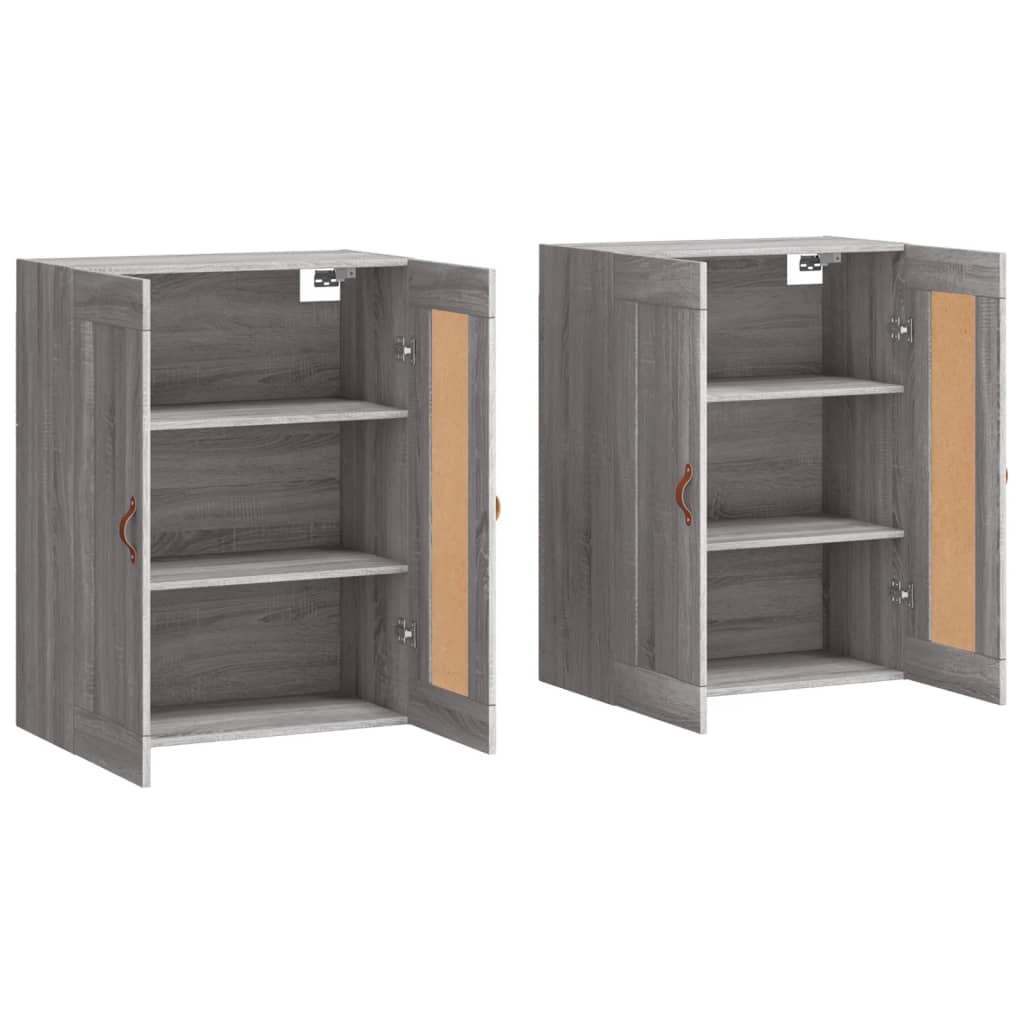 Móveis de parede 2 pcs derivados de madeira cinzento sonoma