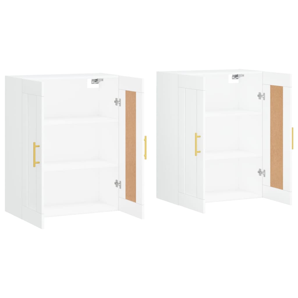 Móveis de parede 2 pcs derivados de madeira branco