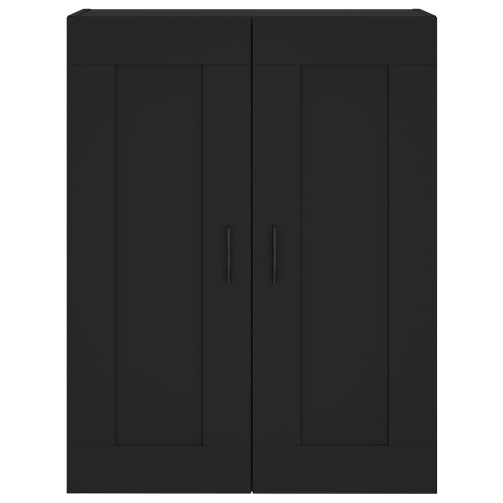 Móveis de parede 2 pcs derivados de madeira preto