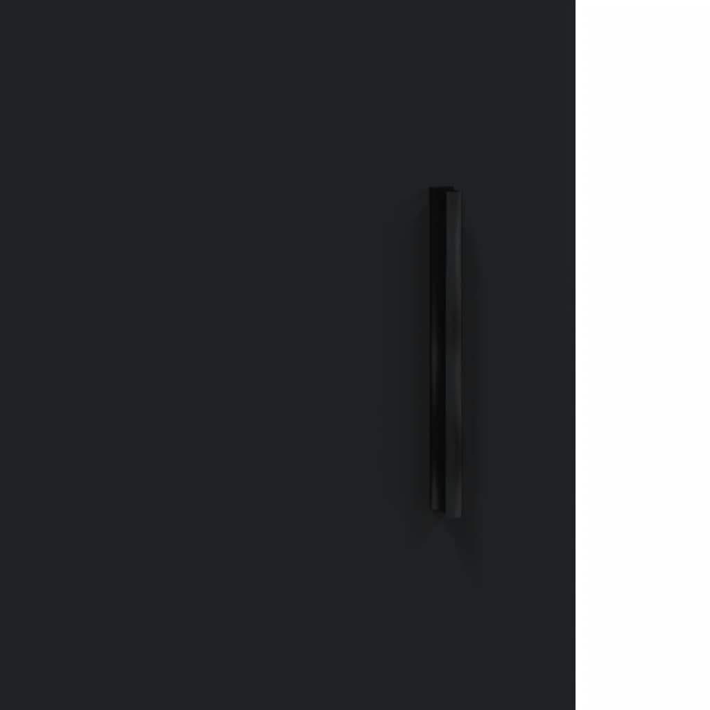 Móveis de parede 2 pcs derivados de madeira preto