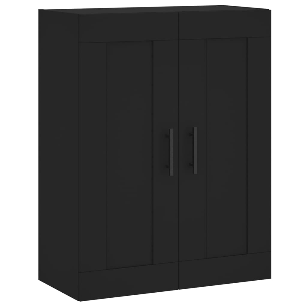 Móveis de parede 2 pcs derivados de madeira preto