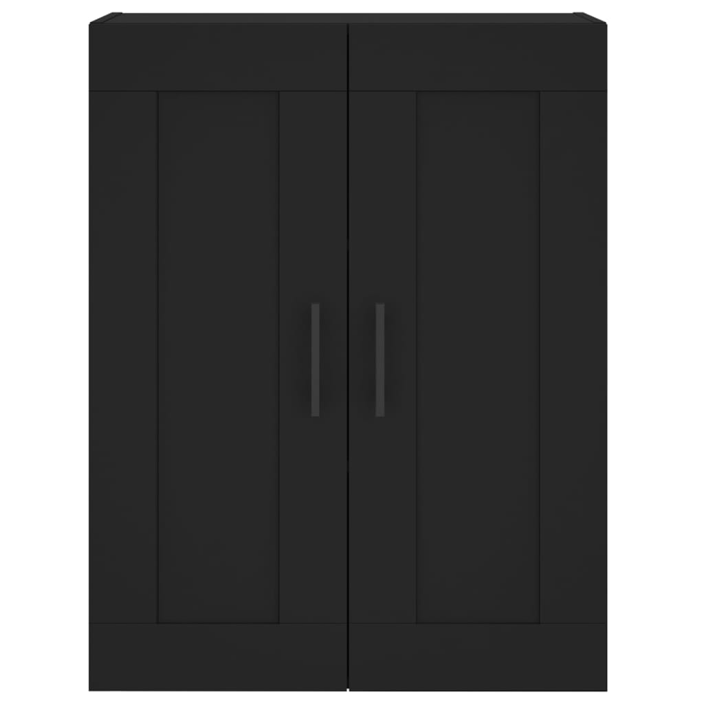 Móveis de parede 2 pcs derivados de madeira preto