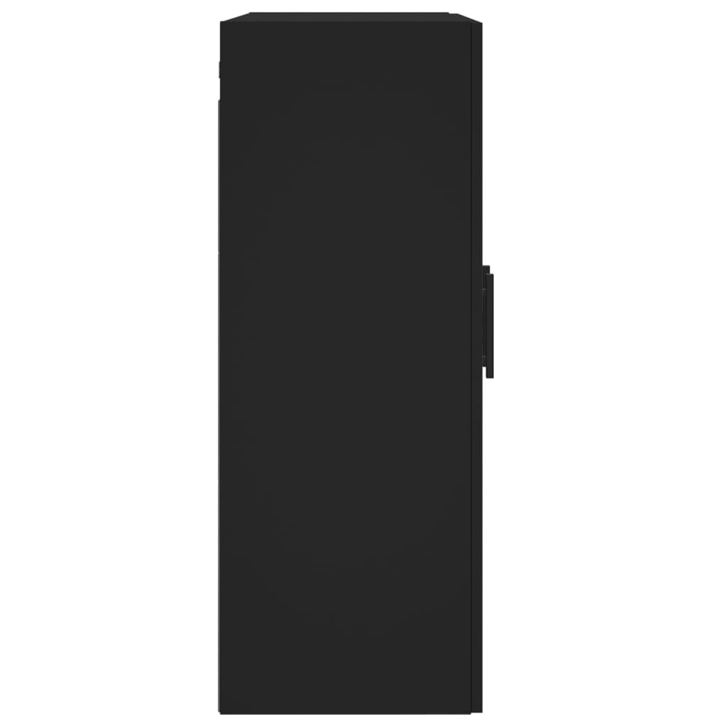 Móveis de parede 2 pcs derivados de madeira preto