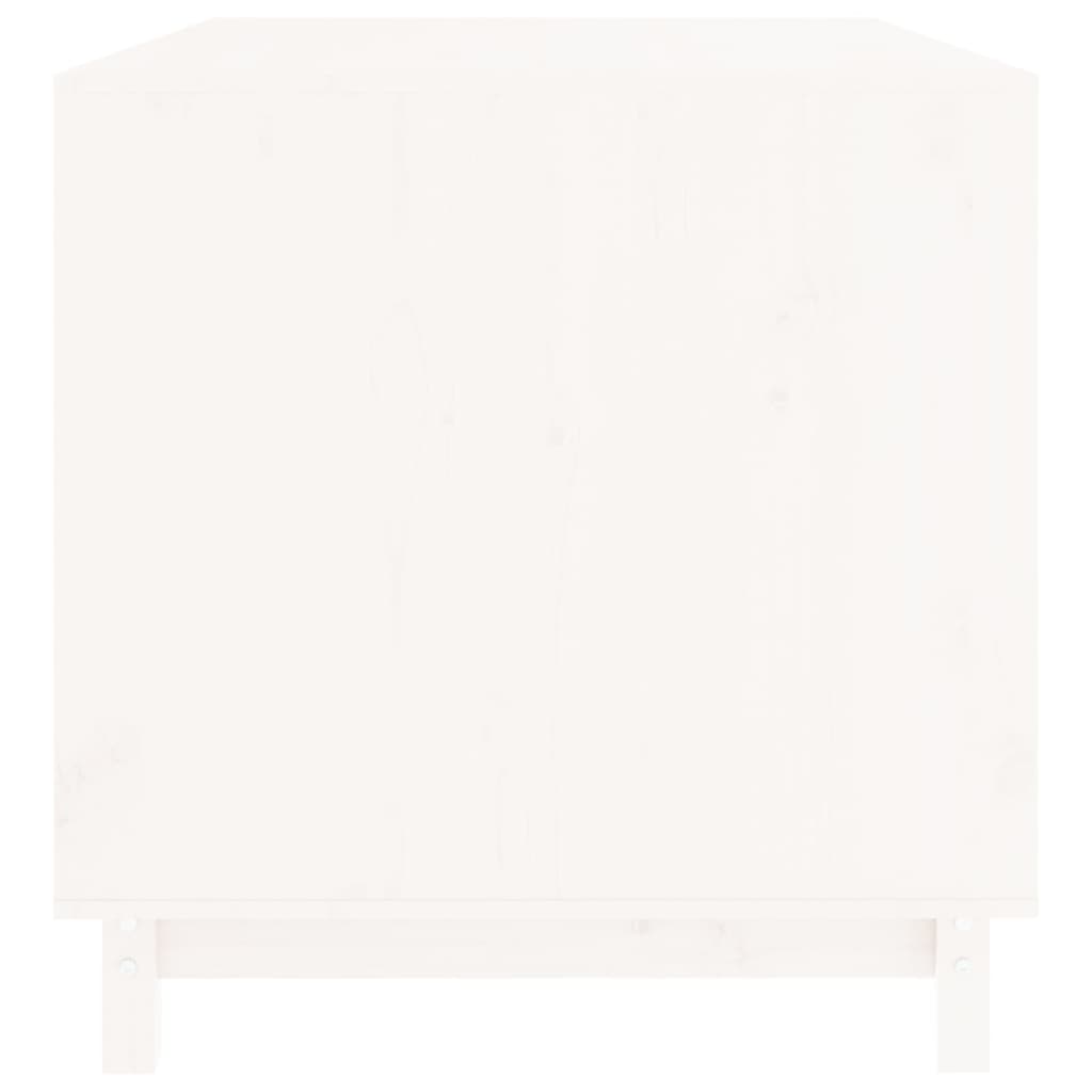 Casota para cães 100x70x72 cm madeira de pinho maciça branco