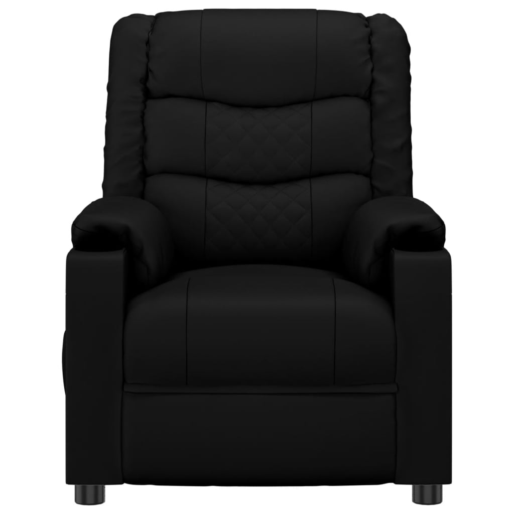 Poltrona de massagens elétrica couro artificial preto