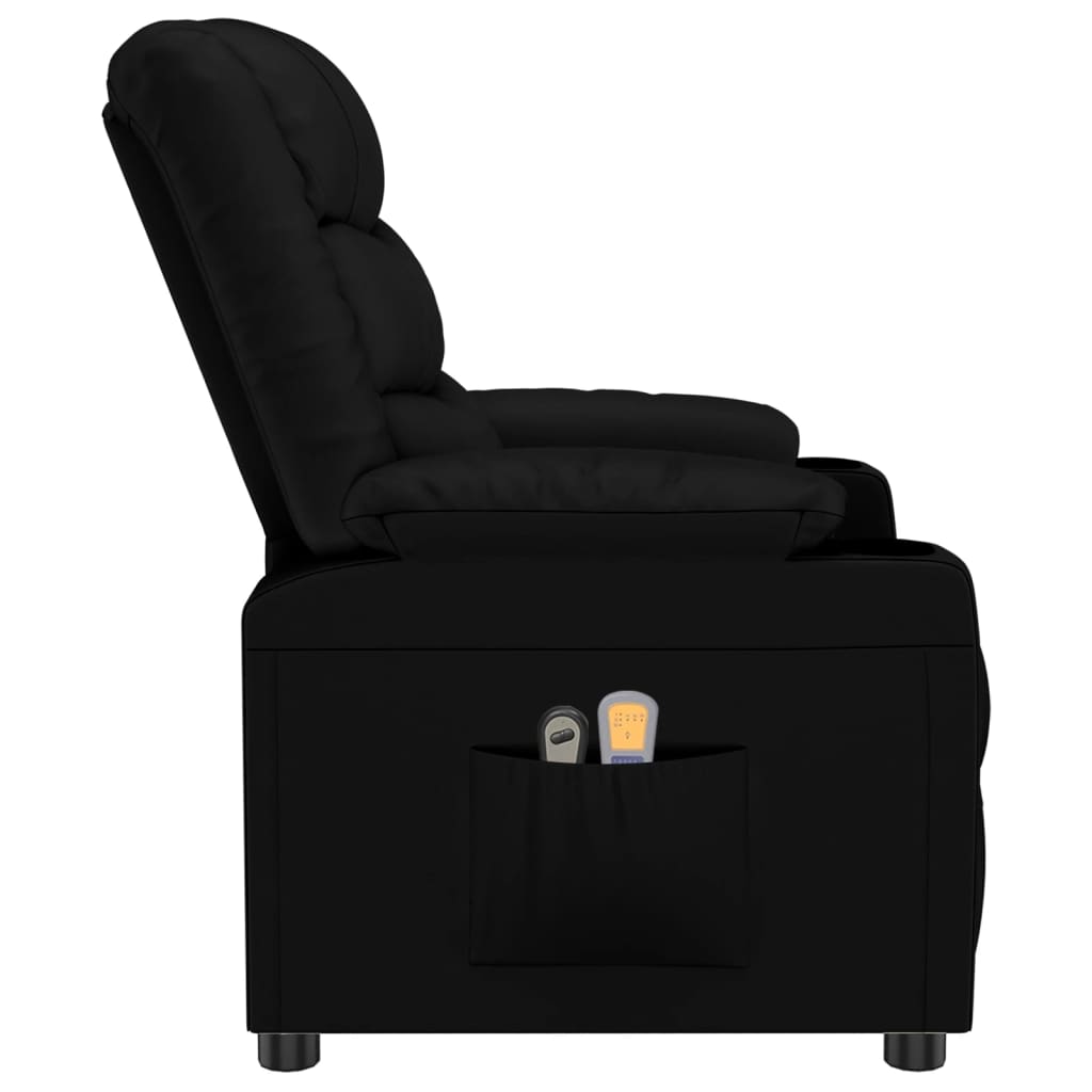 Poltrona de massagens elétrica couro artificial preto