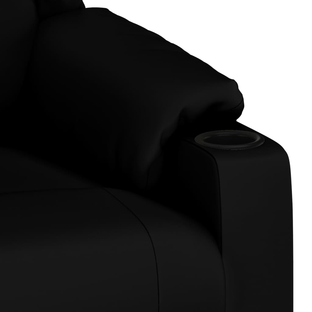 Poltrona de massagens elétrica couro artificial preto