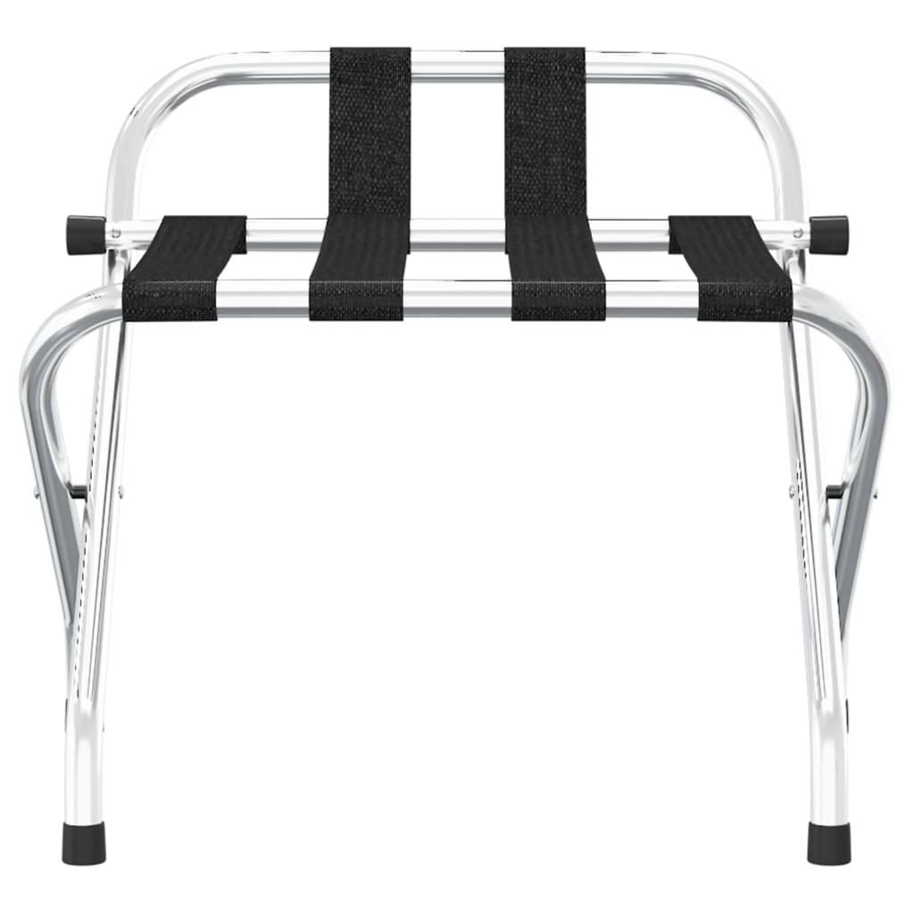 Suporte de bagagem com encosto 56x39x52 cm prateado